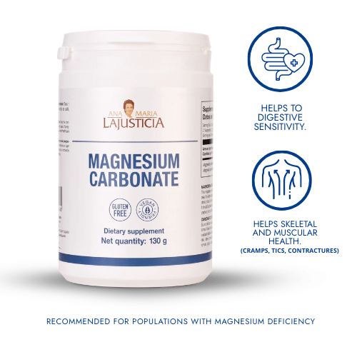 Ingredients of Magnesium Carbonate: pure magnesium carbonate powder for optimal absorption and to help reduce fatigue and support musculoskeletal health