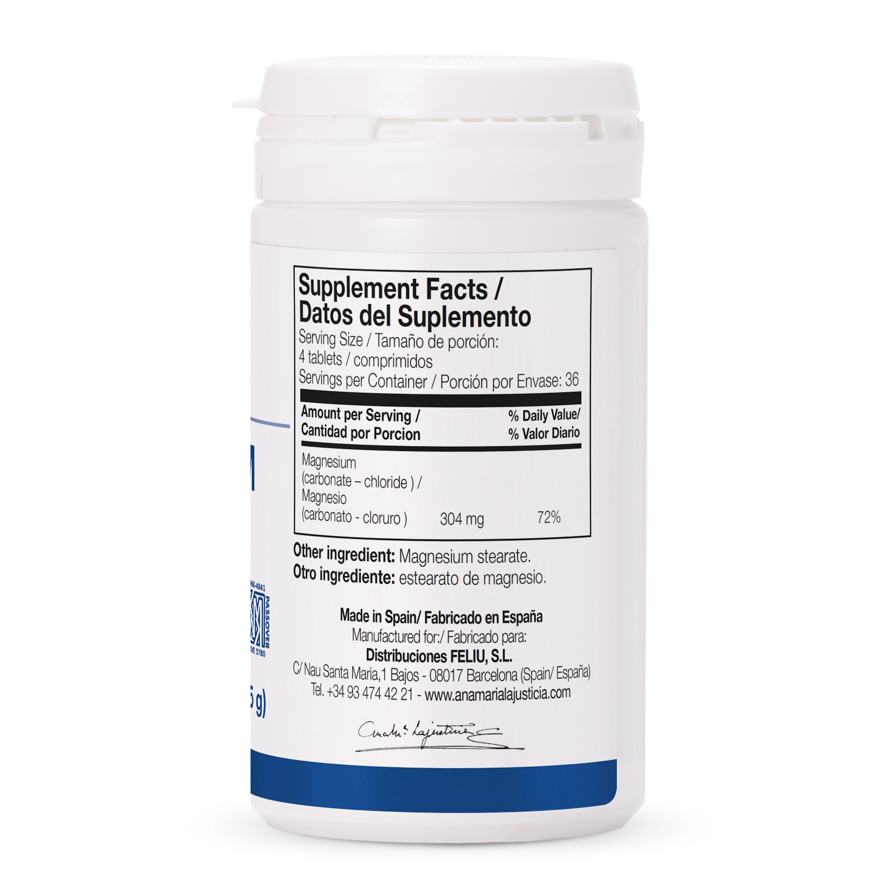 magnesium chloride powder supplement kosher halal cloruro de magnesio suplemento polvo