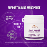 Soy isoflavones supplement with magnesium and vitamin E – women’s health support – antioxidant and energy metabolism
