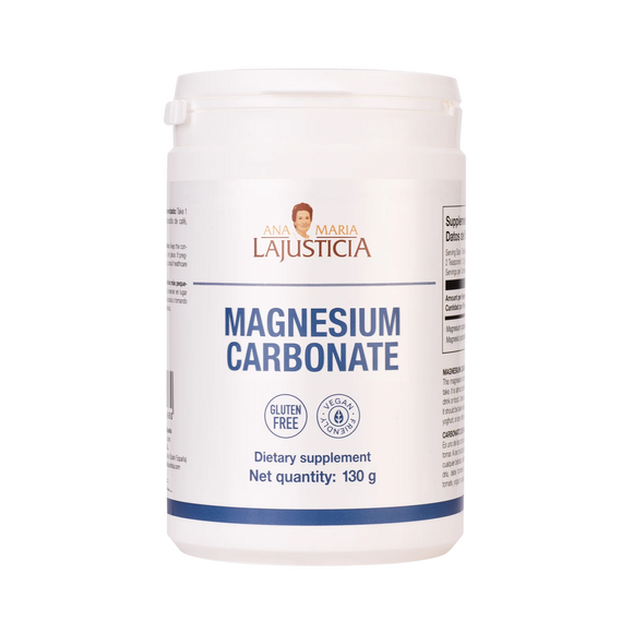 Magnesium Carbonate powder 130 grams dietary supplement Ana Maria Lajusticia Carbonato de magnesio 