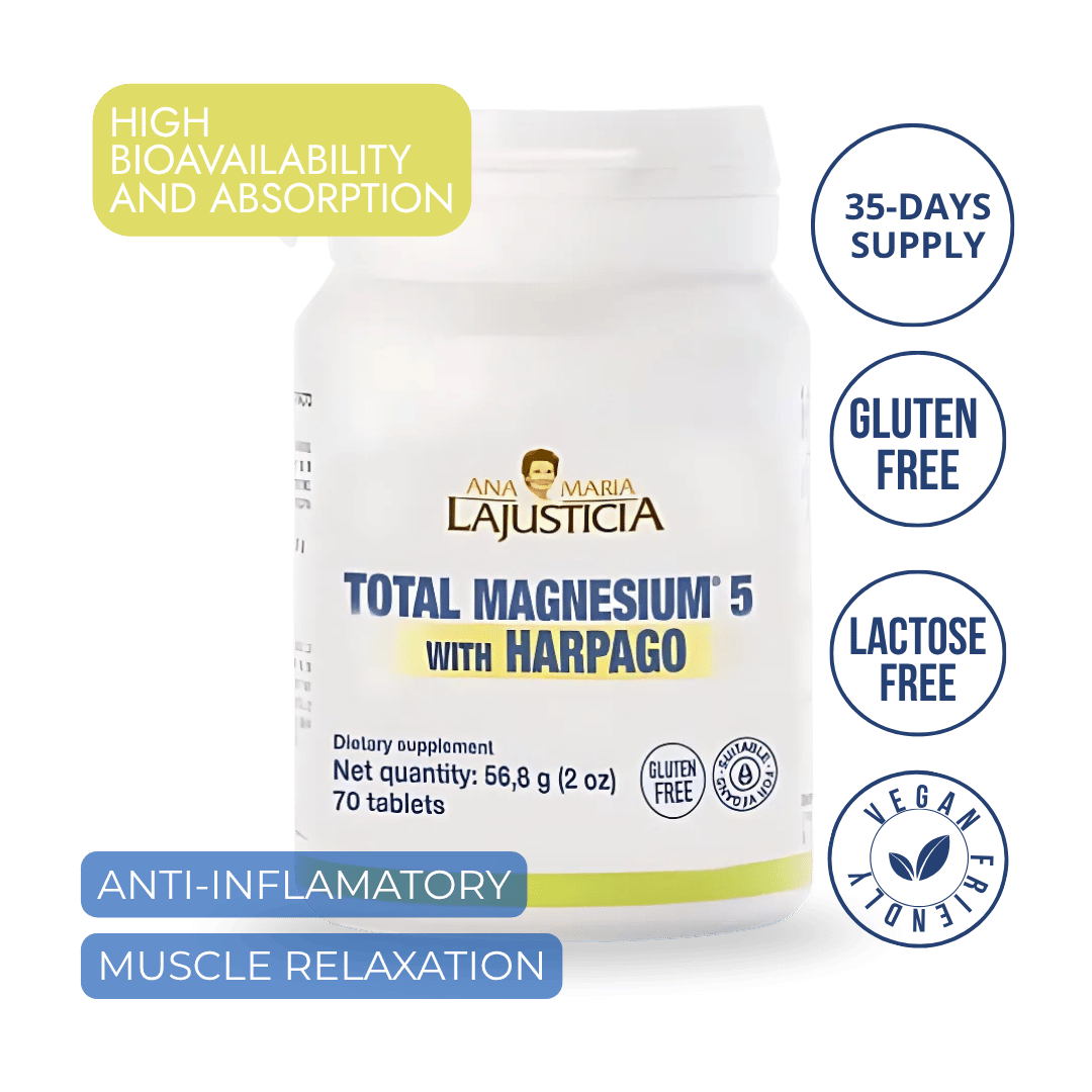 MAGNESIUM TOTAL 5 WITH HARPAGO -( Magnesium 5 IN 1 Complex)  35 DAYS / 75 TABS