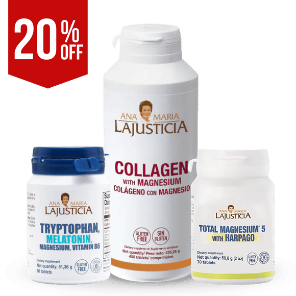 Colágeno + Magnesio Total 5 con HARPAGO Triptófano y Melatonina